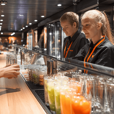 Theke in der Systemgastronomie