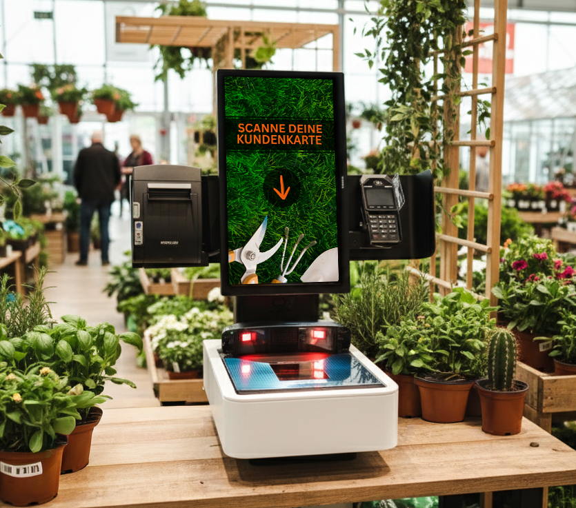 copago Self-Checkout im Gartencenter