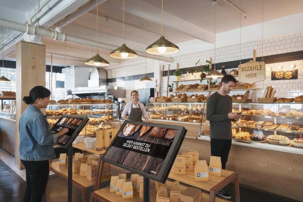 Self Ordering in einer Bäckerei