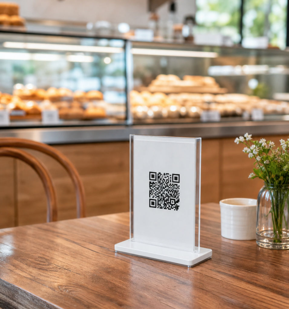 QR Code auf dem Tisch